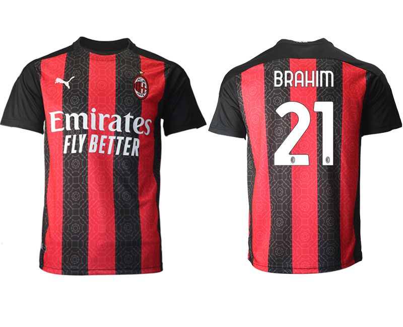 Men 2020-2021 club AC milan home aaa version #21 red Soccer Jerseys